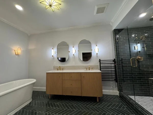 After: primary bathroom remodel in Dallas, TX