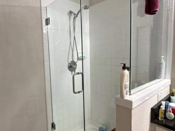 Before: primary bathroom remodel in McKinney, TX (photo 2)