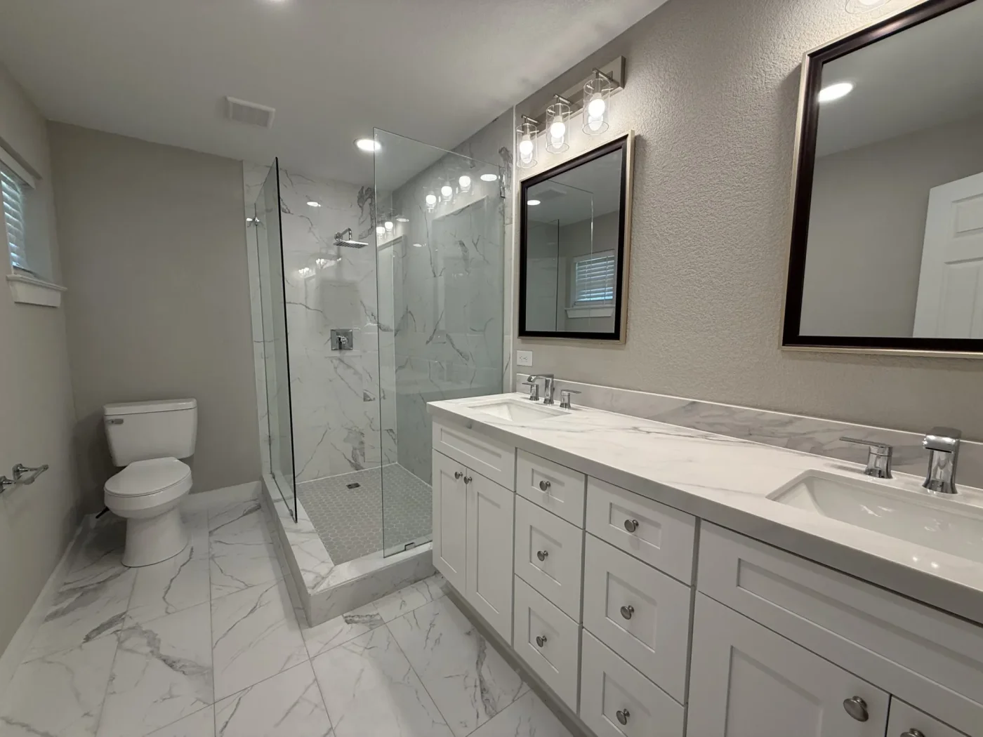 After: primary bathroom remodel in Dallas, TX