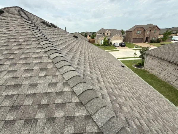 After: new ridge cap and roof vents in Melissa, TX