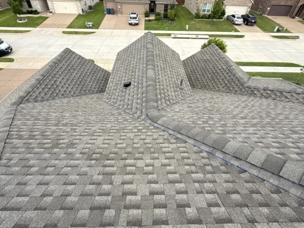 After: completed roof hips and valleys in Melissa, TX