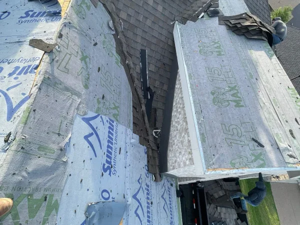 During construction: GAF Timberline HDZ shingles going on in Melissa, TX
