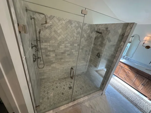 After: walk-in shower remodel in Hurst, TX (photo 2)