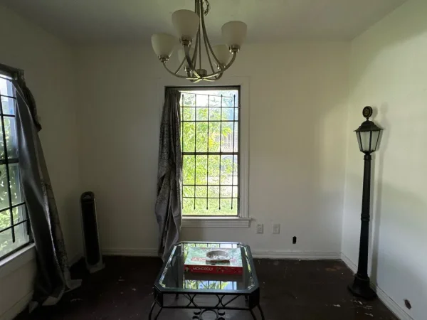 Before: dining room with old windows in Dallas, TX